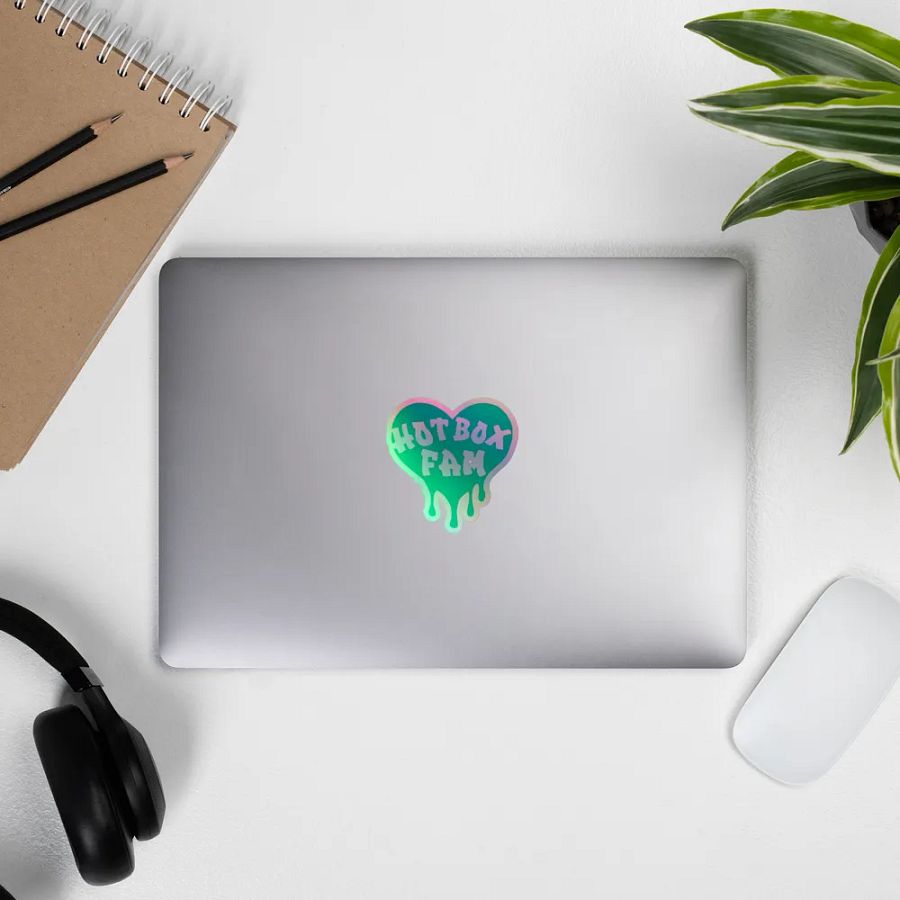 HOT BOX FAM TRANSPARENT SEAFOAM GREEN LOGO STICKER product image (11)