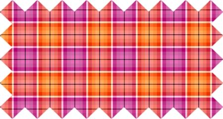 Bright Orange and Pink Plaid (CO19)