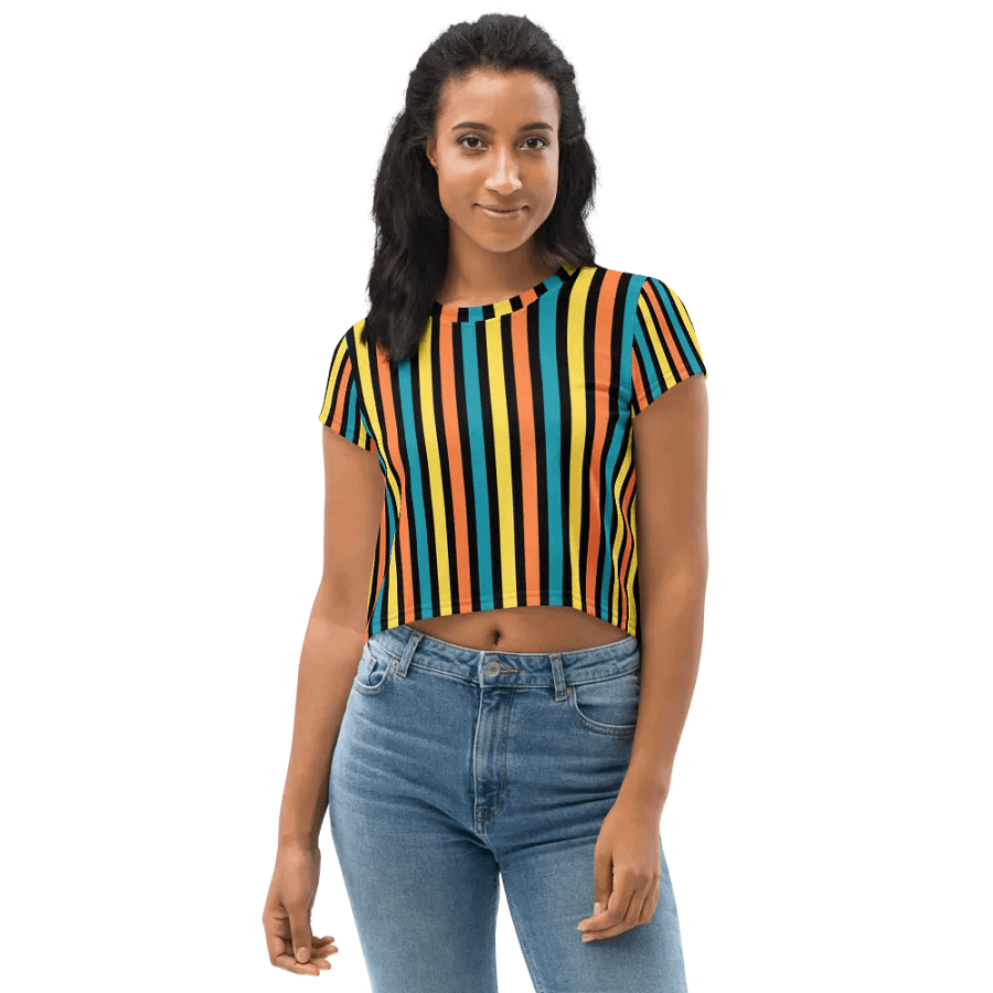 Colorful Stripe Crop Top product image (8)