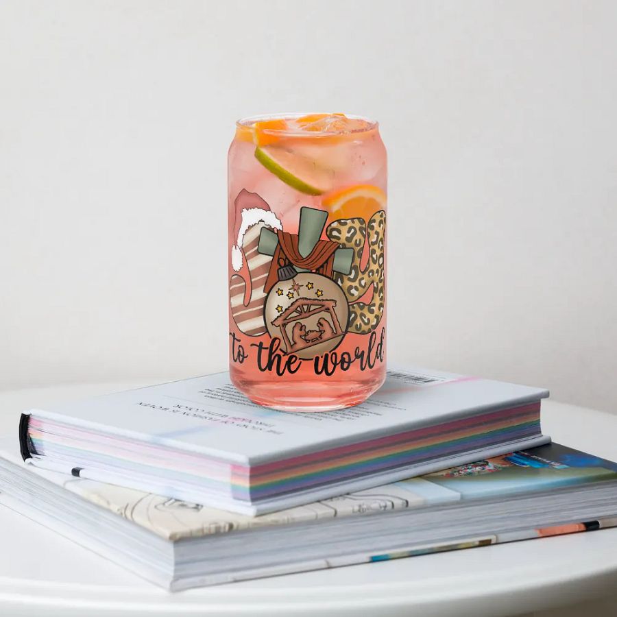 Joy to the World Can-Shaped Glass product image (34)