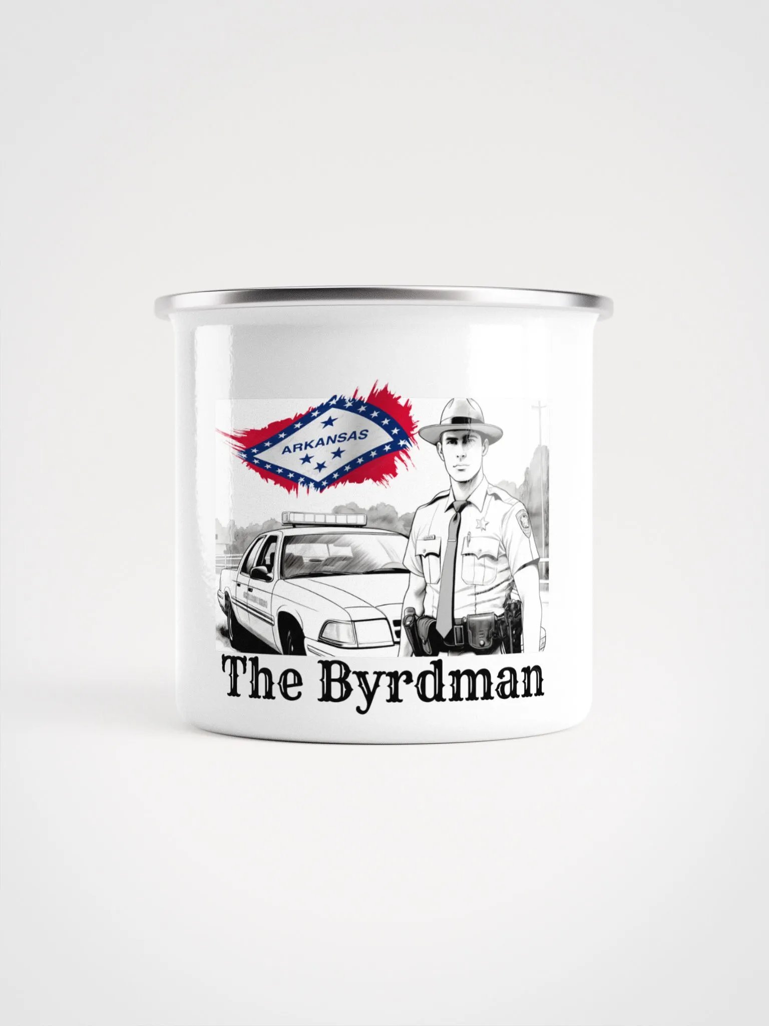 Arkansas Police Enamel Mug - The "Byrdman" product image (1)