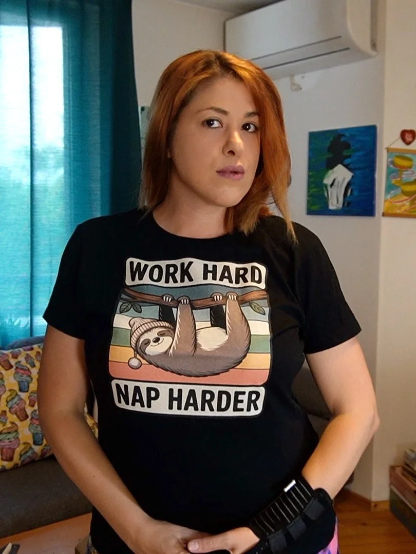 Work Hard Nap Harder Non-Sacral Tshirt (Female Fit) product image (2)