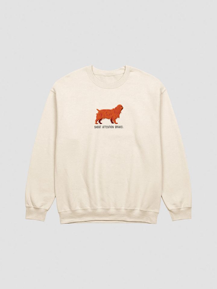 Short Attention Spaniel Sweatshirt (Embroidered) of an English Toy Spaniel(Ruby) product image (13)