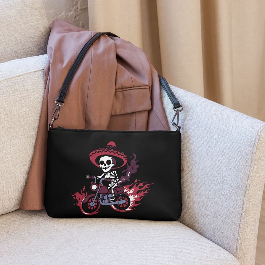Bone to be Wild Flip-Sided Faux Leather Crossbody Bag product image (9)