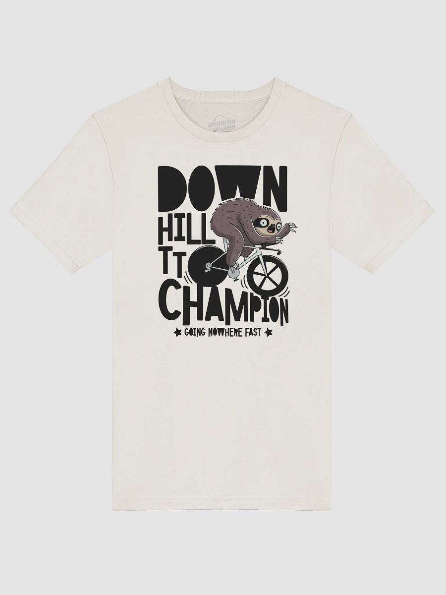 Funny Sloth Cycling T-Shirt – “Downhill TT Champion” Graphic Tee | Lazy Biker Humor Shirt for Cyclists & Animal Lovers product image (47)