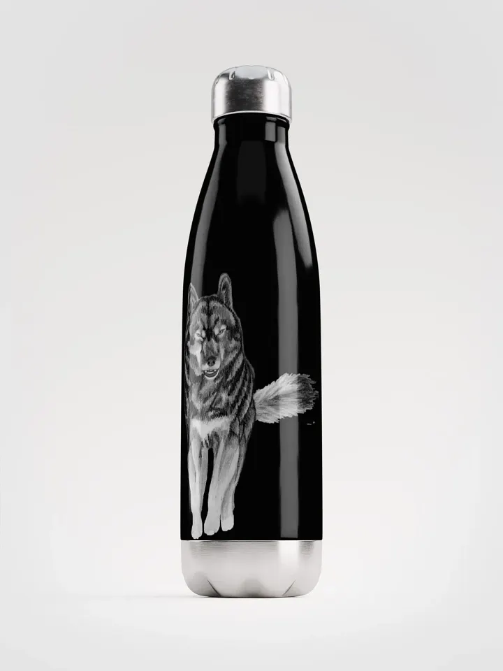 Wolf Drawing Water Bottle product image (1)