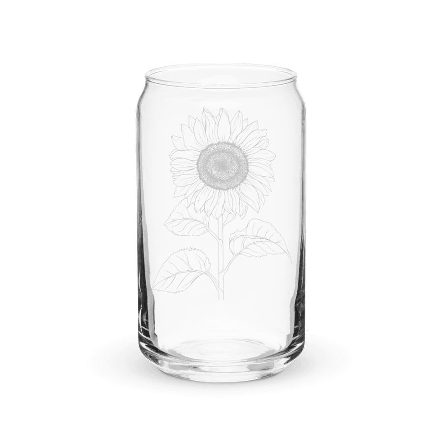 Sunflower Sip in Style: Can-Shaped Glass product image (8)