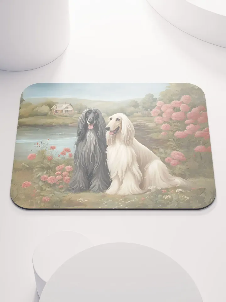 Cottagecore Afghan Hound Mouse Pad product image (2)