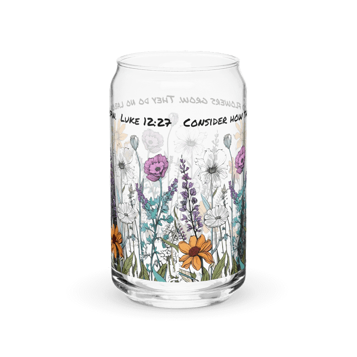 Wildflower Luke 12:27 Can-Shaped Glass Tumbler product image (6)