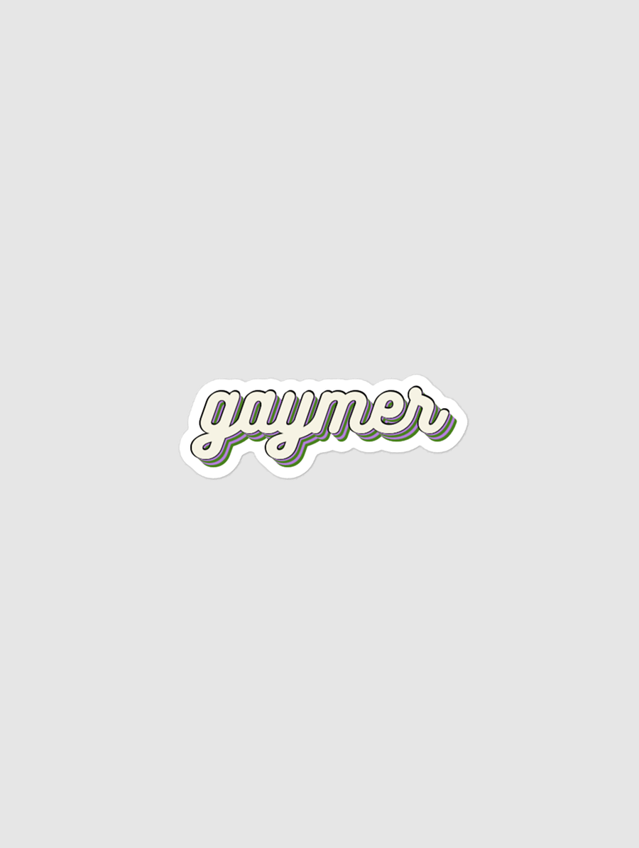 GAYMER STICKER - GENDERQUEER PRIDE product image (1)