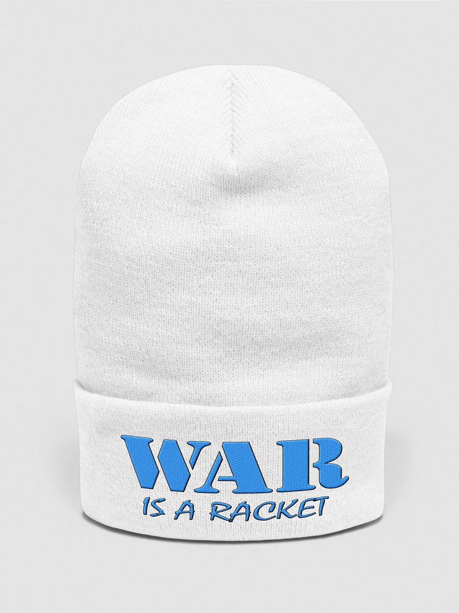 War Is A Racket - Blue - Yupoong Cuffed Beanie product image (1)