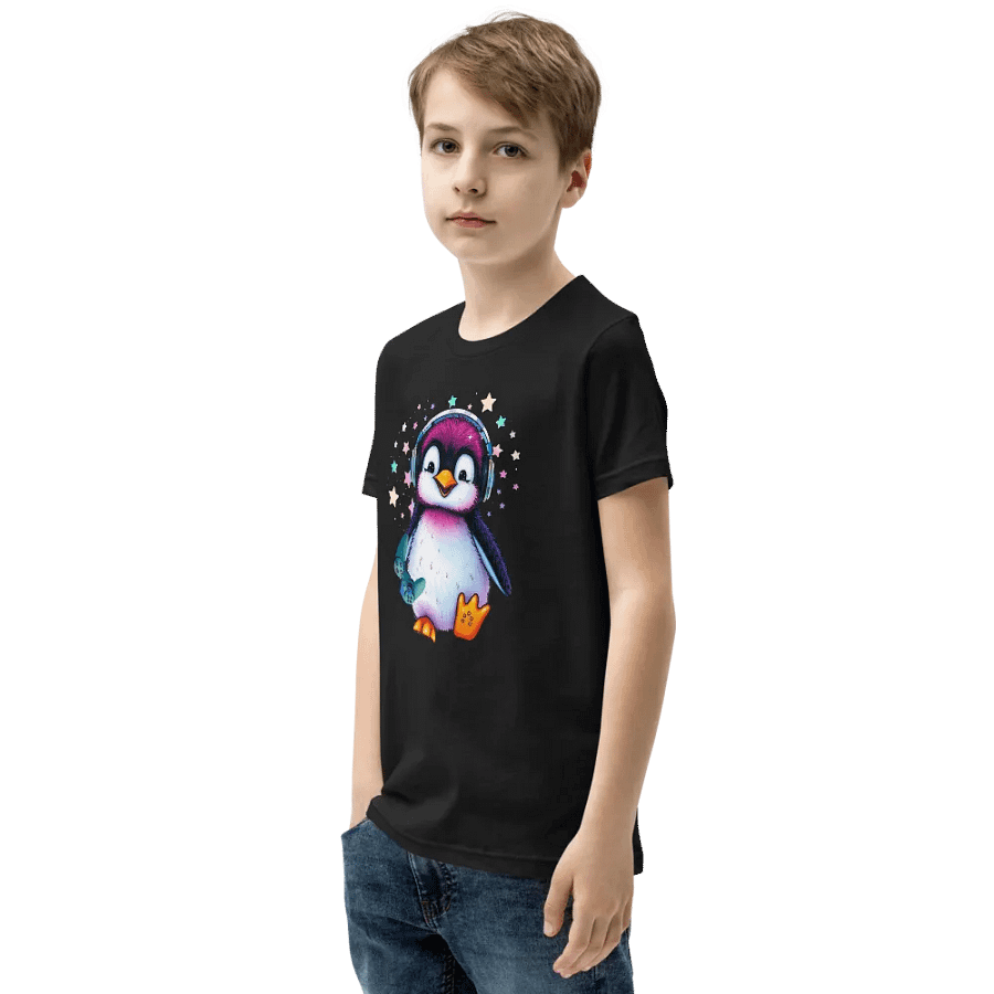 Pixel Penguin Gamer Youth T-Shirt product image (3)