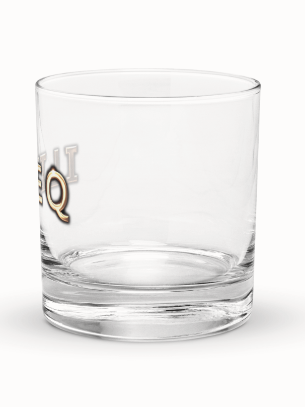 Shiny Metallic Rocks Glass - 'I LIKE Q' product image (2)