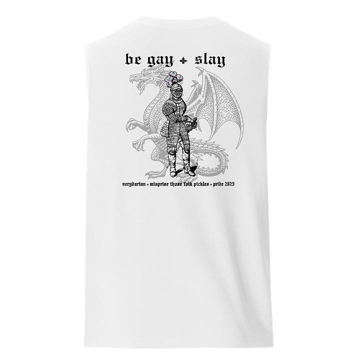 🗡️be gay & slay muscle tee pride 2025🗡️ product image (1)