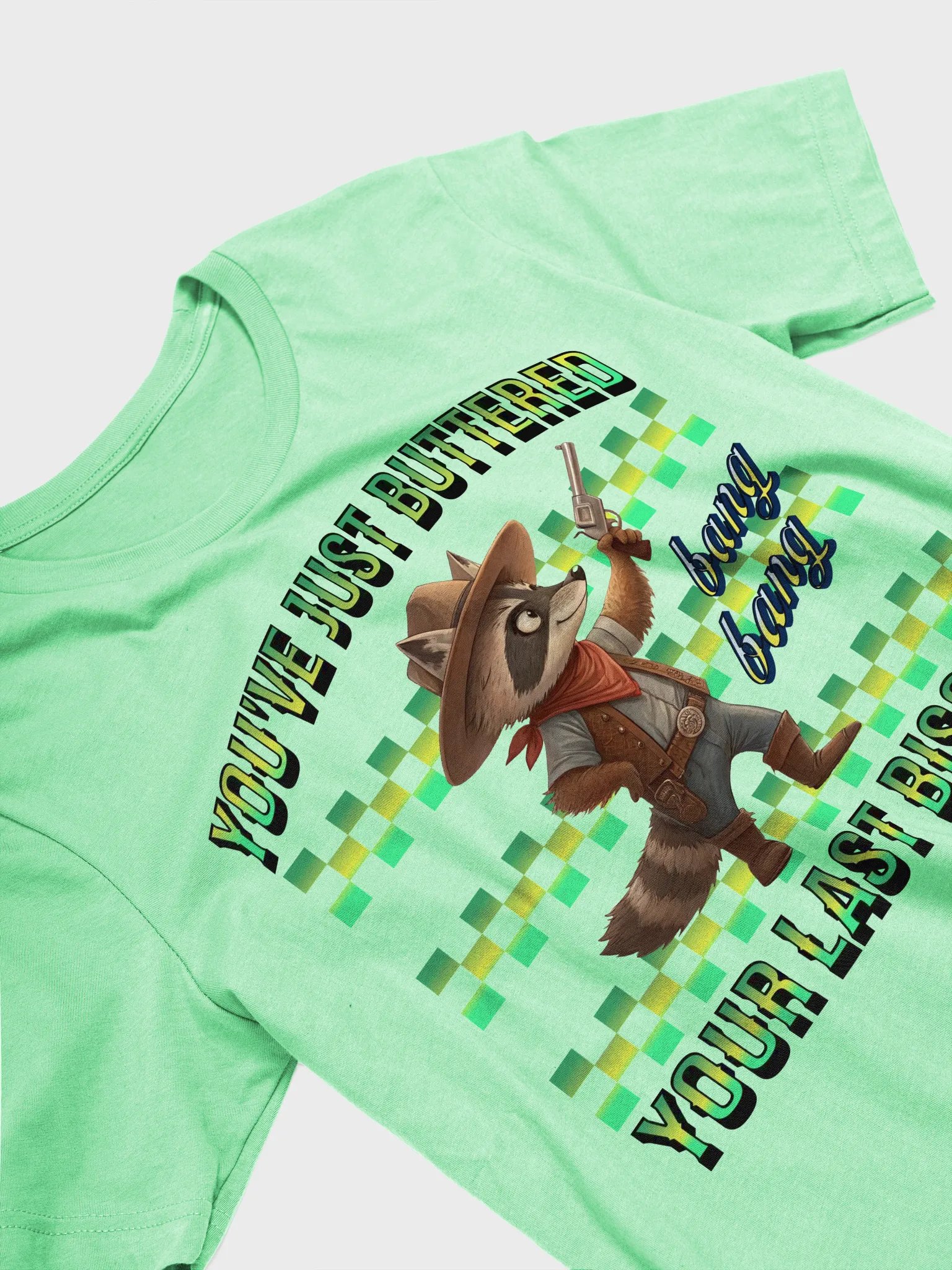 Youve Just Buttered Your Last Biscuit Raccoon Cowboy T-Shirt product image (2)
