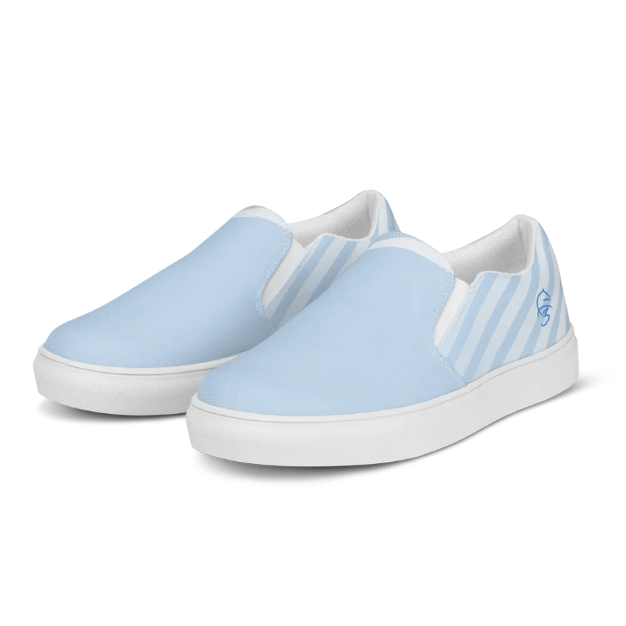 F3 Horse Logo Women's Slip On Canvas Shoes (Sky Blue) product image (4)