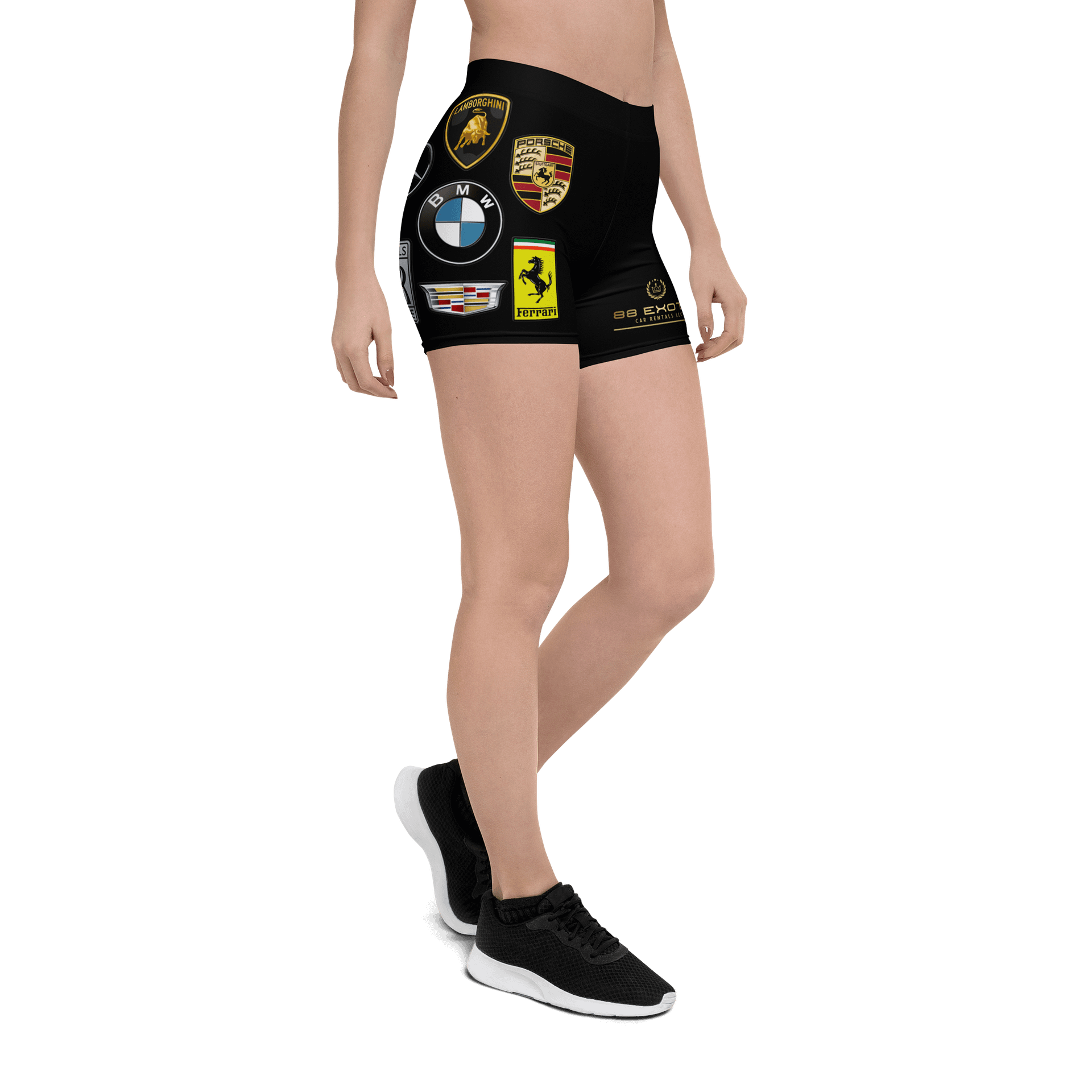 Luxury Car Logo All Over Print Women Shorts product image (7)