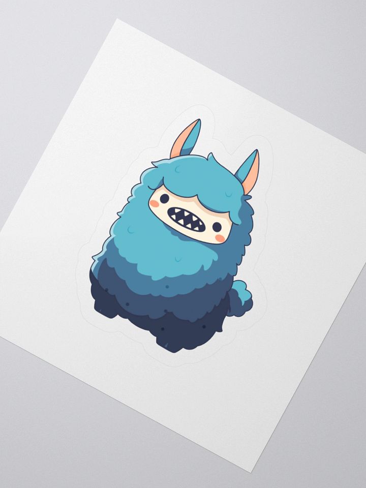 Snargle Alpaca Sticker – Sleepy Fanged Cartoon Vinyl Decal product image (6)