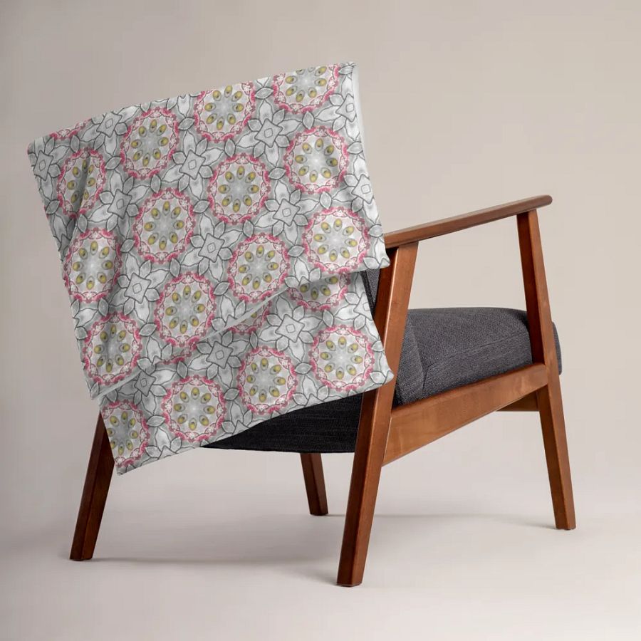 Serene Bird and Blossom Pattern Blanket product image (15)