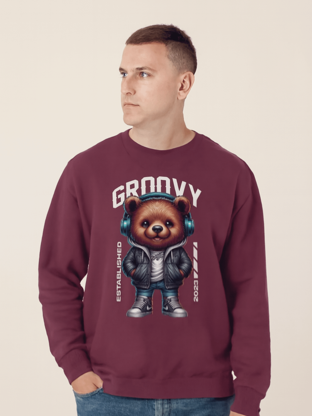 Groovy Bear Classic Crewneck Sweatshirt product image (1)