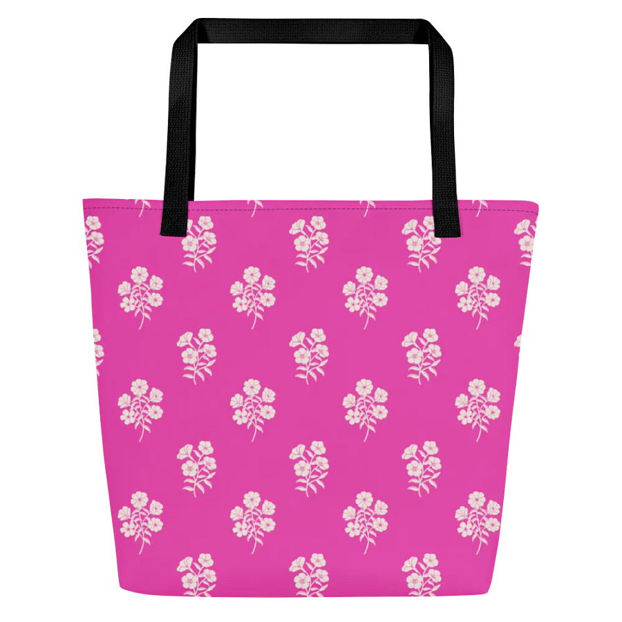 Alpine Cascade - Pink and Yellow on Dark Blue - Tote Bag product image (3)