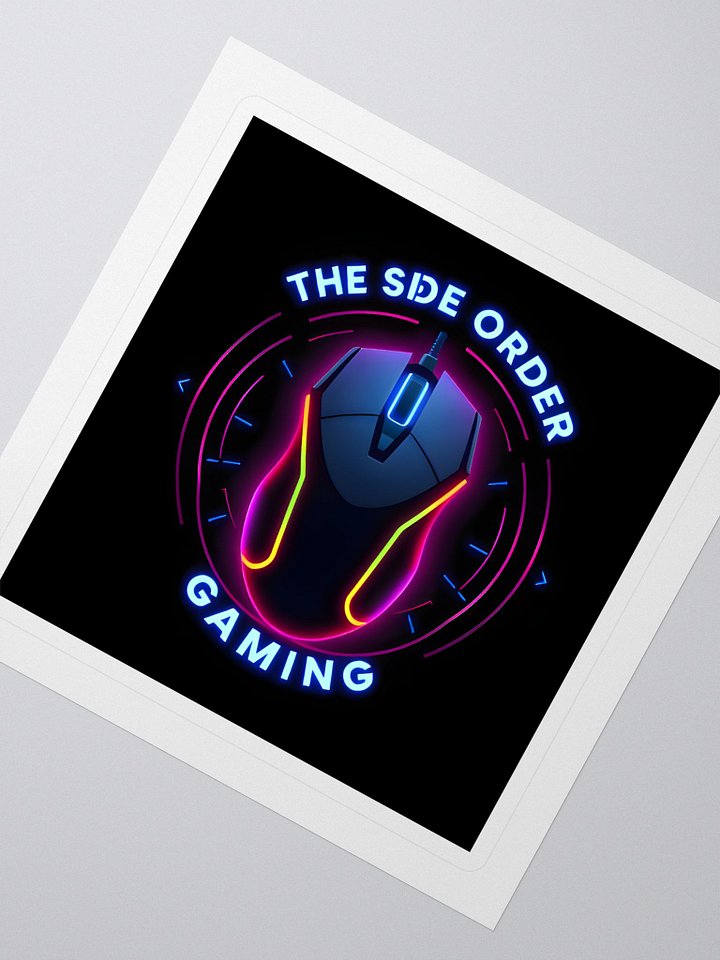 Neon Gaming Mouse Kiss Cut Stickers product image (2)