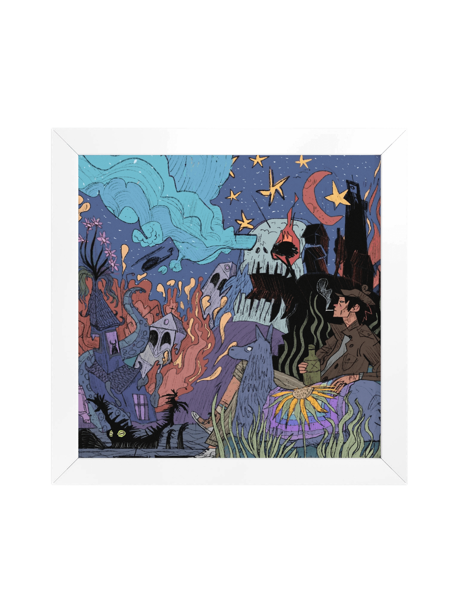 Llama Fantasy - Framed Art Print product image (1)