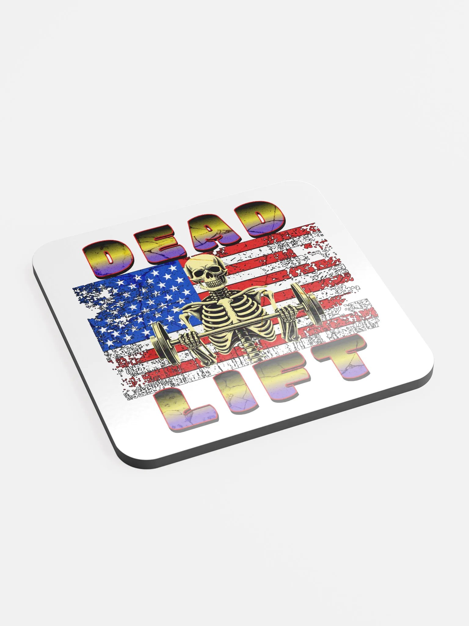 Dead Lift Weightlifting Skeleton Coaster product image (3)