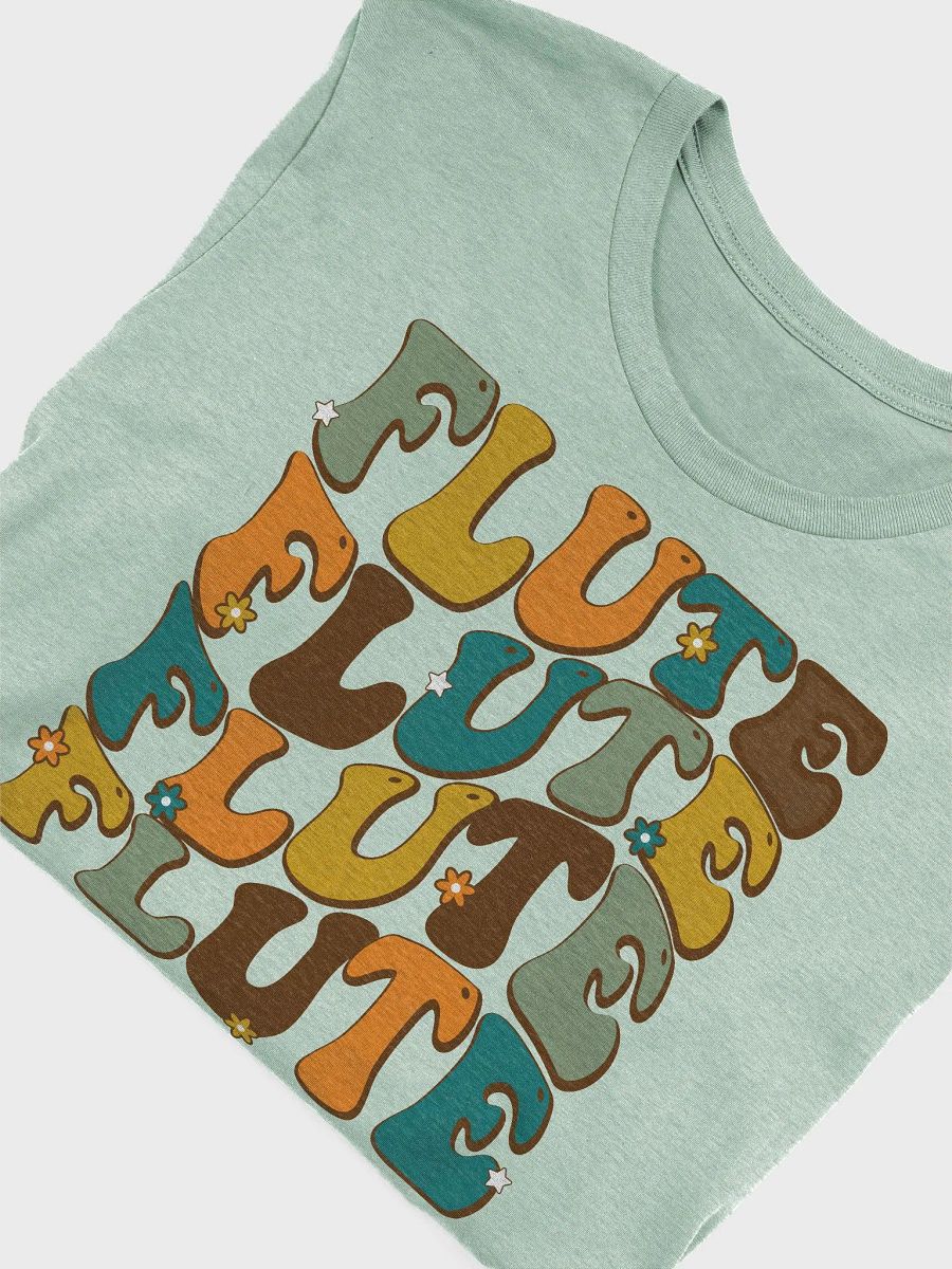 Groovy Wavy Flute Typography T-Shirt - Retro Colors - Unisex product image (5)