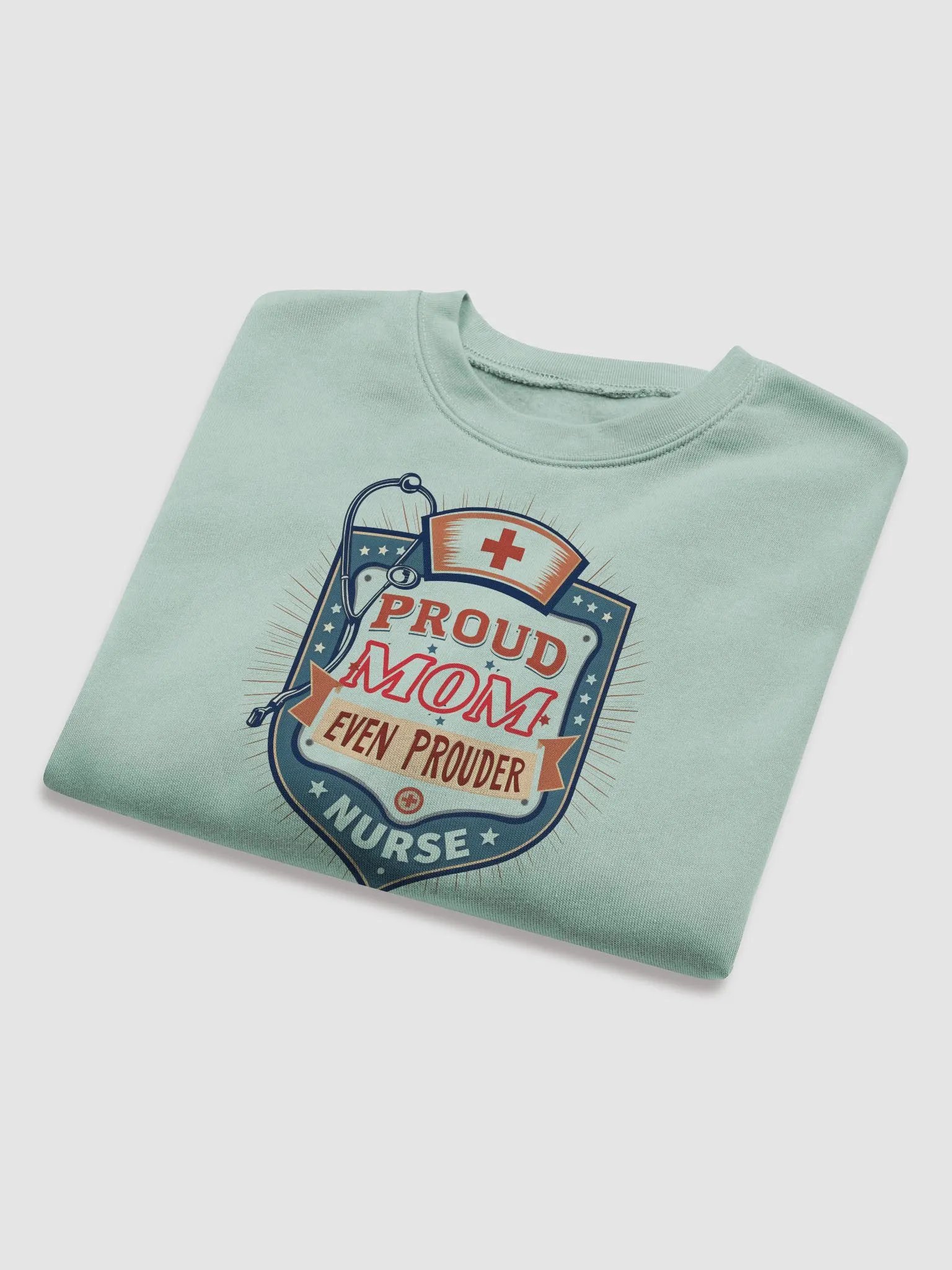 Proud Mom Proud Nurse Shield Crop Sweatshirt product image (23)