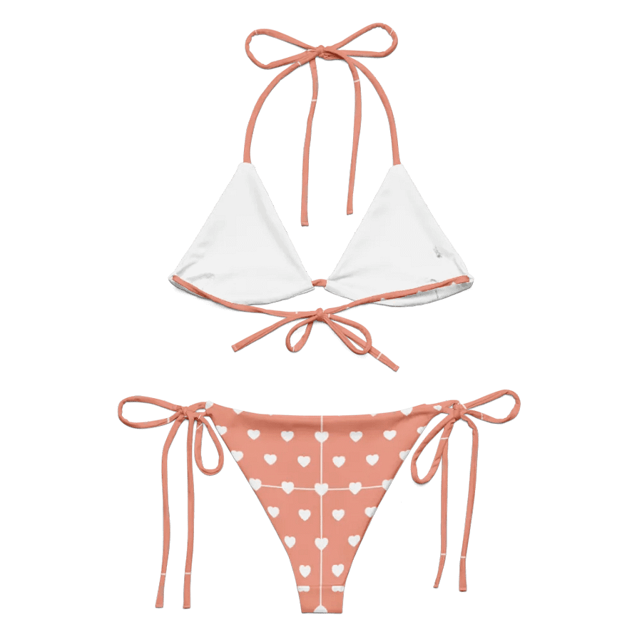 Pastel Heart Seamless Pattern String Bikini - v13 product image (5)