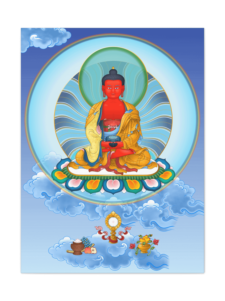 Amitabha Buddha thangka canvas print product image (1)