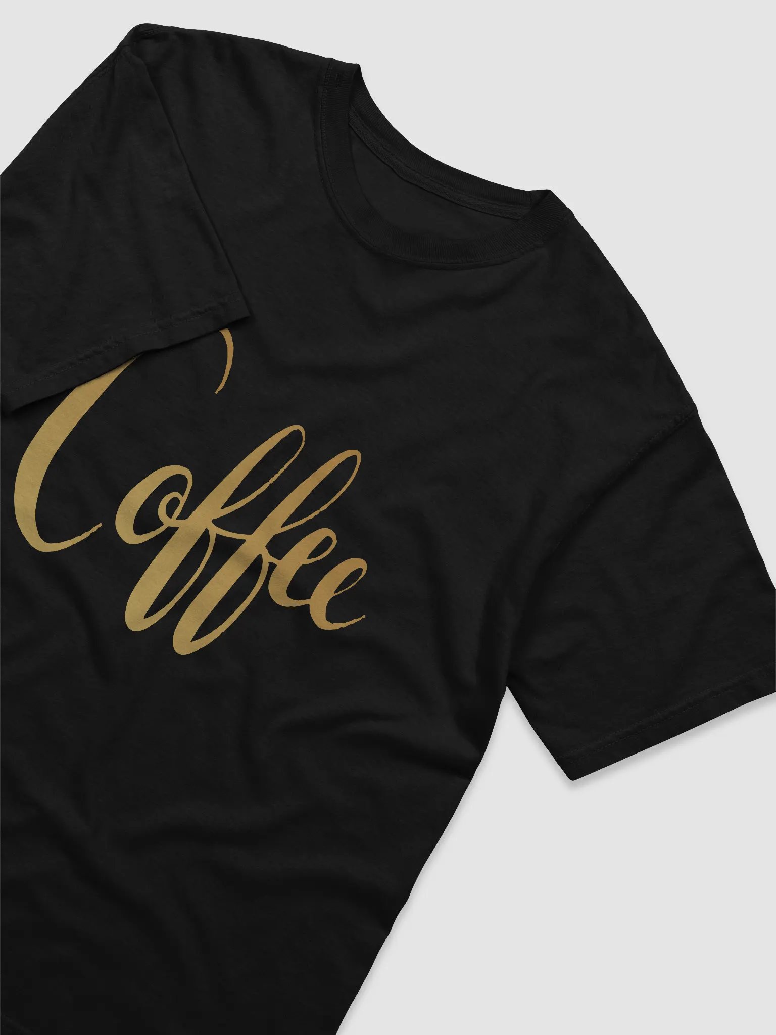 Golden Coffee Word Comfort Tee product image (12)