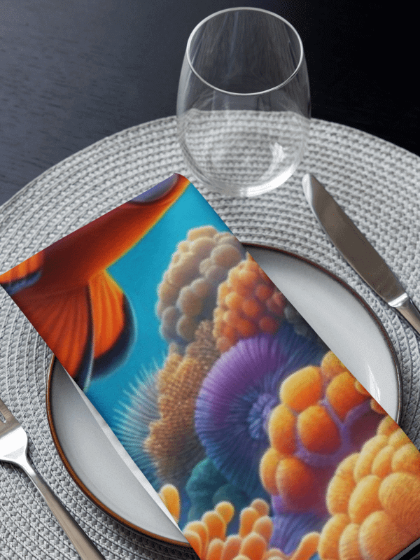 Reef Harmony Cloth Napkin Set | AI Design beautiful underwater life product image (1)