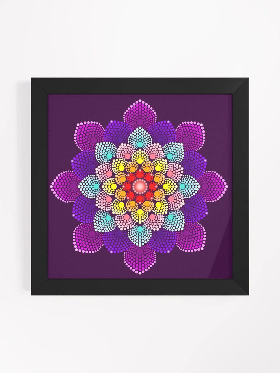 Colorful Dot Mandala Framed High-Quality Matte Poster product image (4)