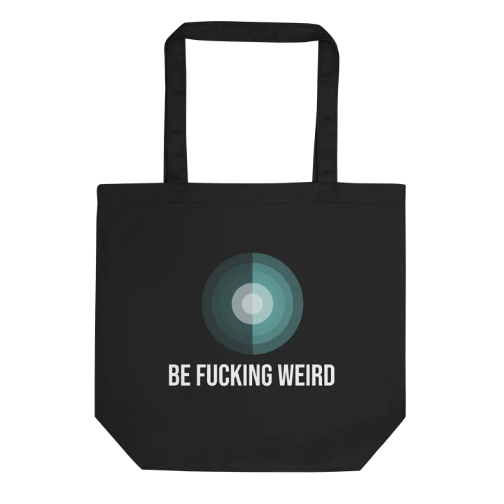 Eco-Chic Teal Emblem Tote Bag product image (1)