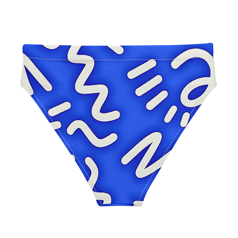 Eco-Chic Waves High-Waisted Bikini Bottom product image (2)