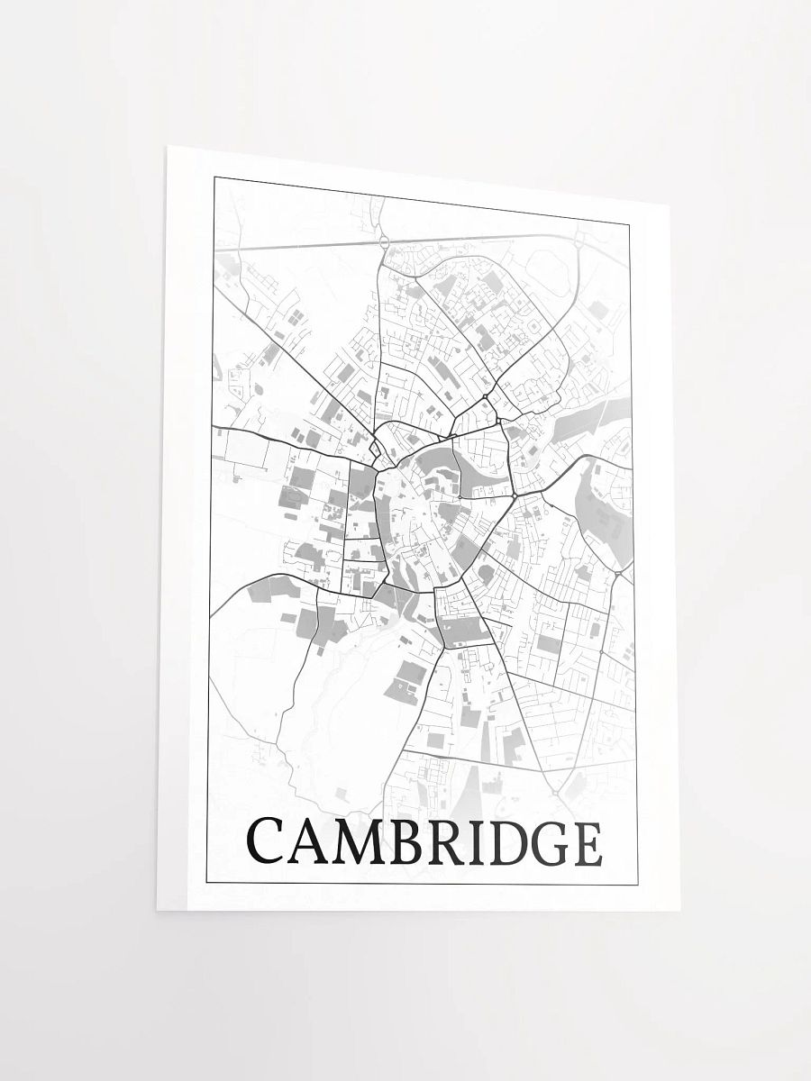 Cambridge, England, city map print product image (13)