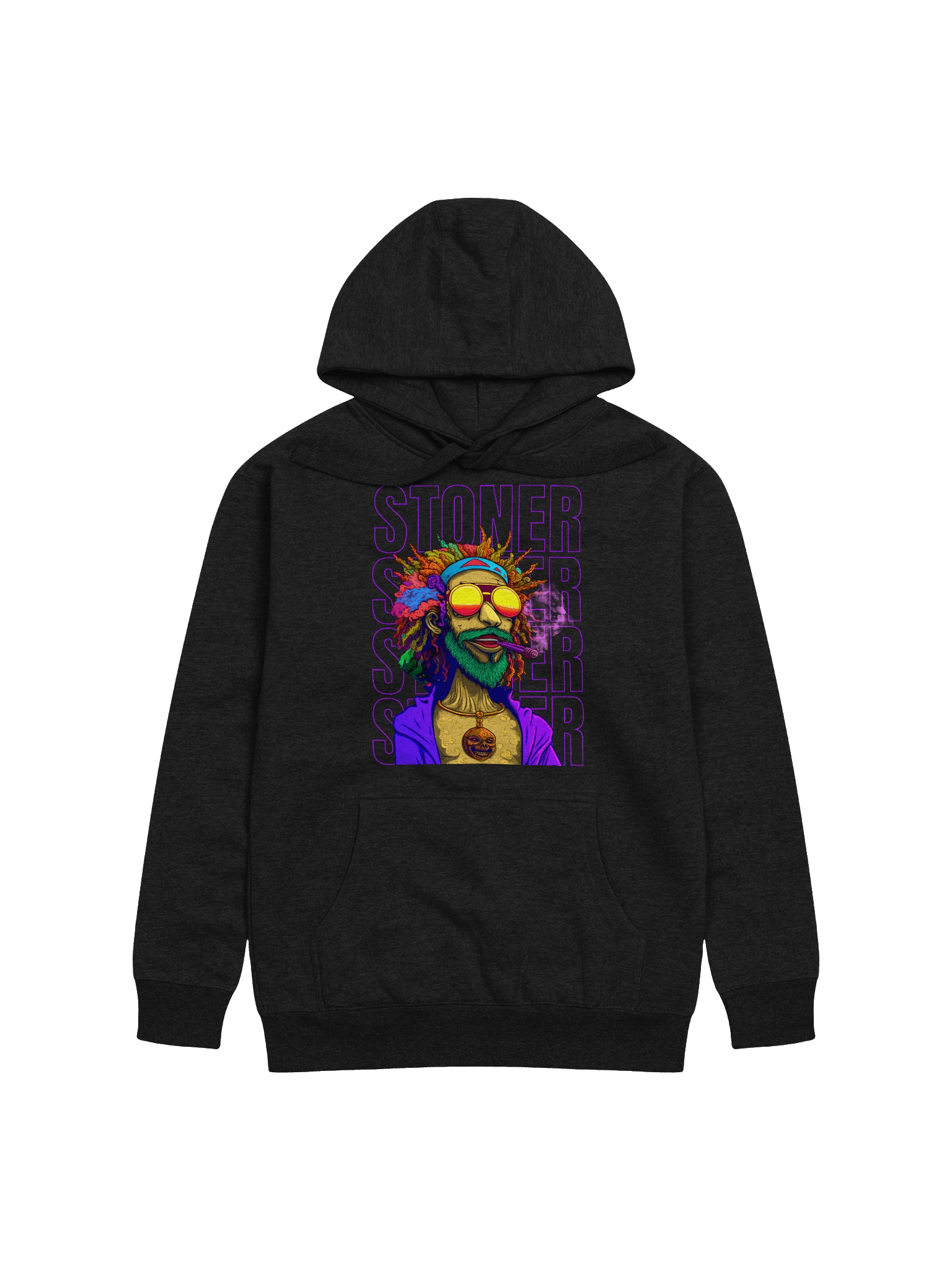 Psychedelic - Stoner Dude Cannabis Vibes - Premium Unisex Hoodie product image (5)