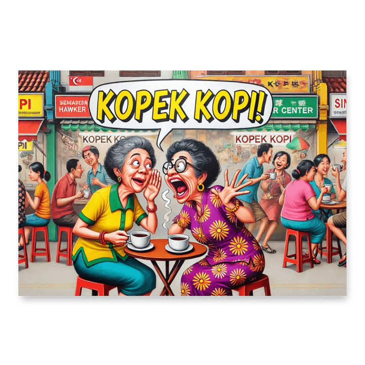 Kopek Kopi Wrapping Paper – Set of 3 Fun Singaporean Singlish Sheets product image (2)