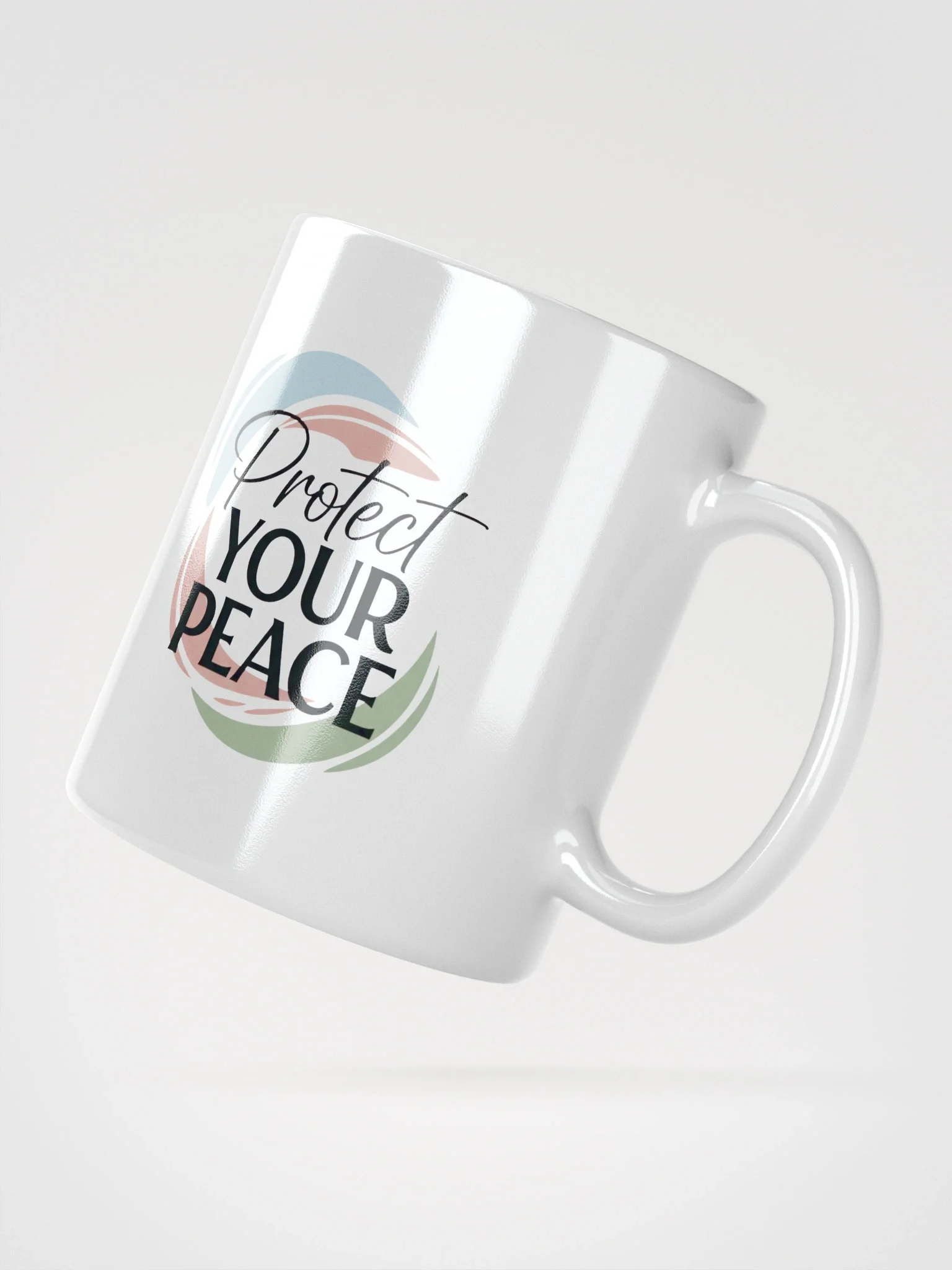 Protect Your Peace Mug – Inspirational Ceramic Coffee Cup for Mindfulness & Stress Relief product image (3)
