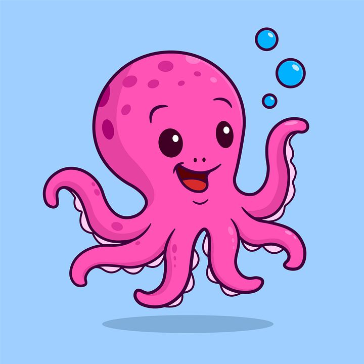 Cute Sea Octopus Vector Character product image (1)