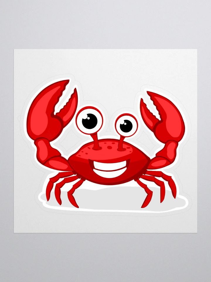 Cheerful Crab Kiss Cut Stickers product image (1)