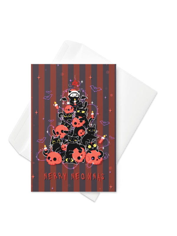 Gothic Christams cat tree - holiday Card product image (3)