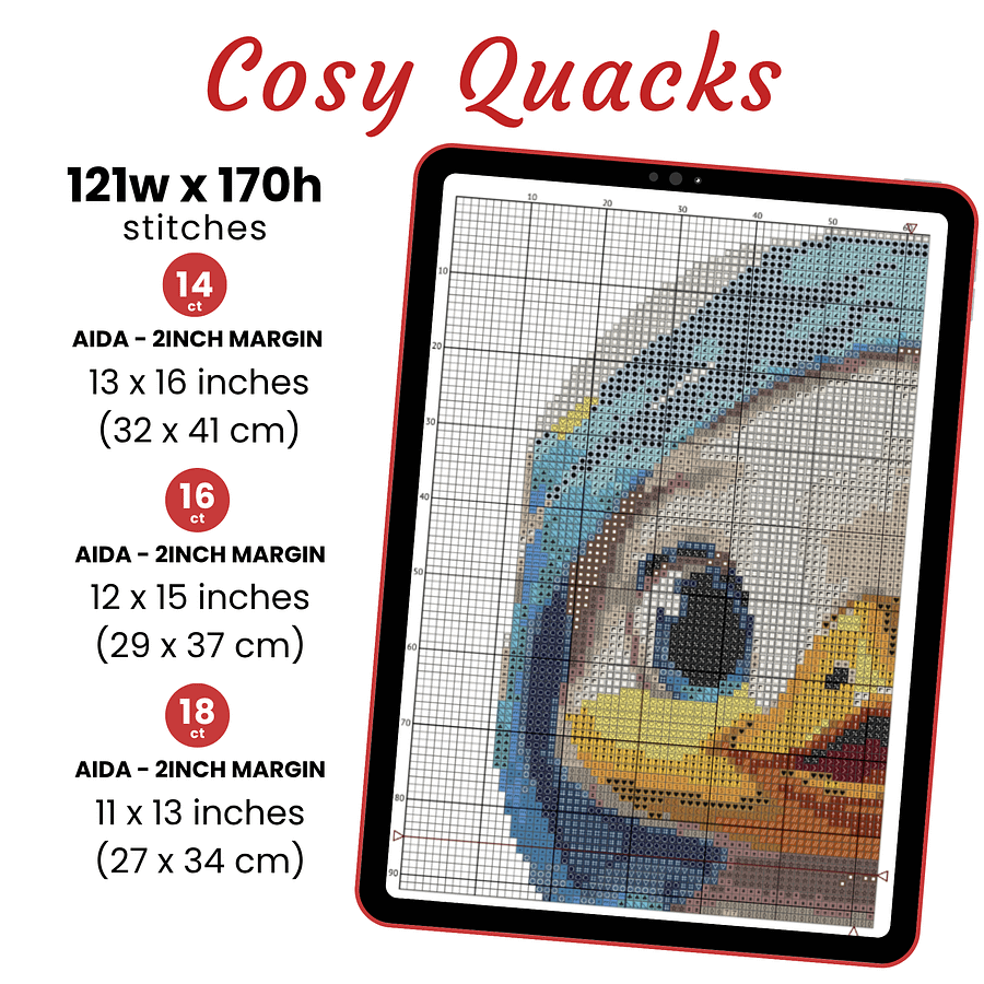 Cozy Quacks Cross Stitch Pattern product image (2)