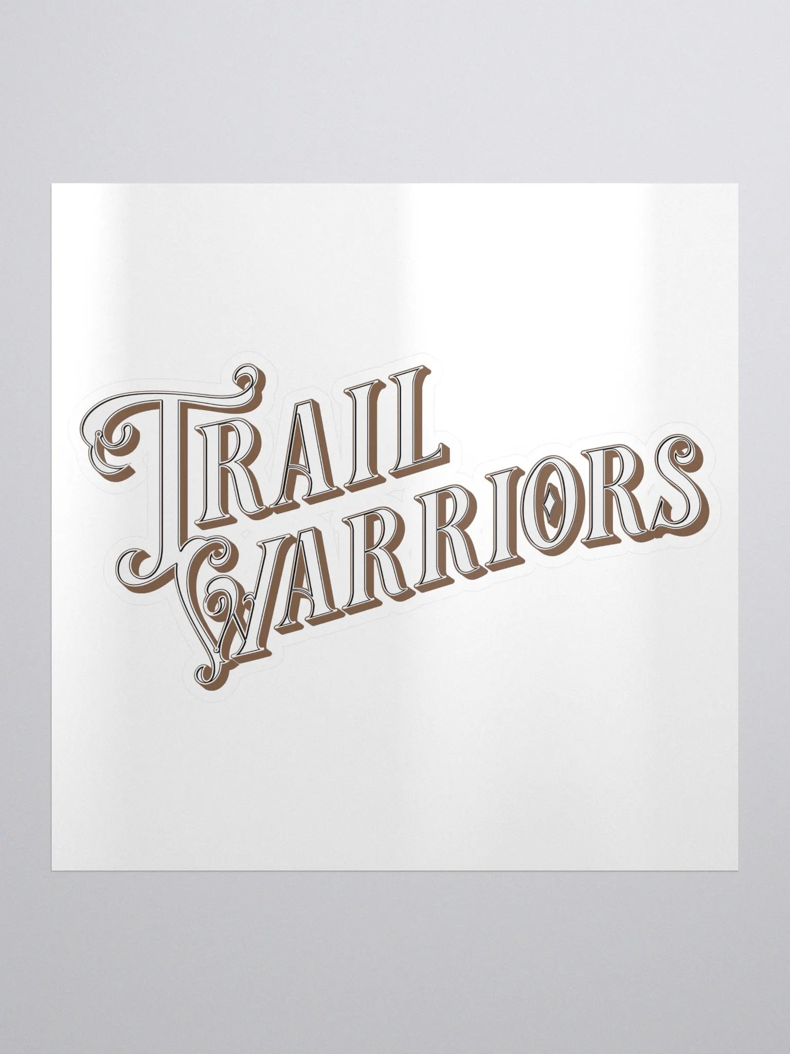 Brown Classic Trail Warriors Emblem Sticker product image (1)