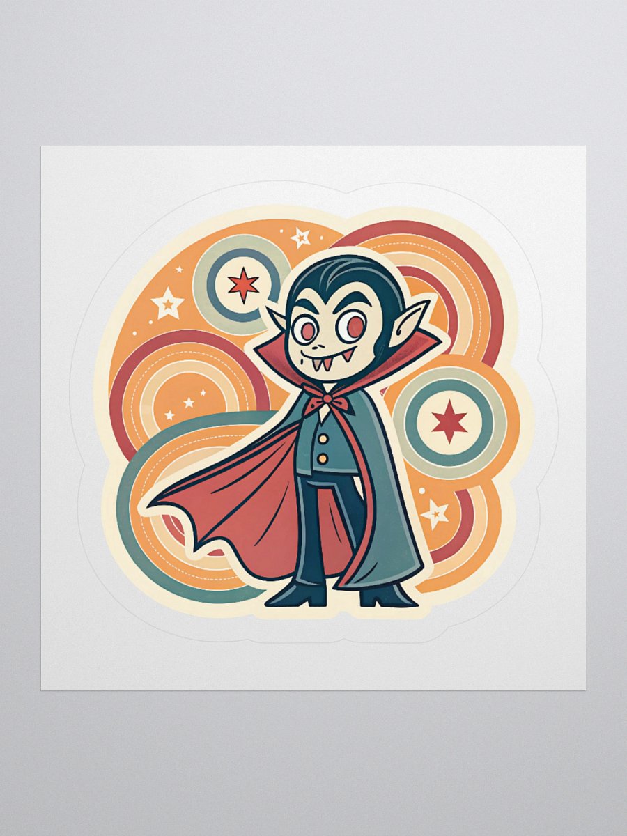 Retro Vampire Kiss Cut Stickers product image (2)