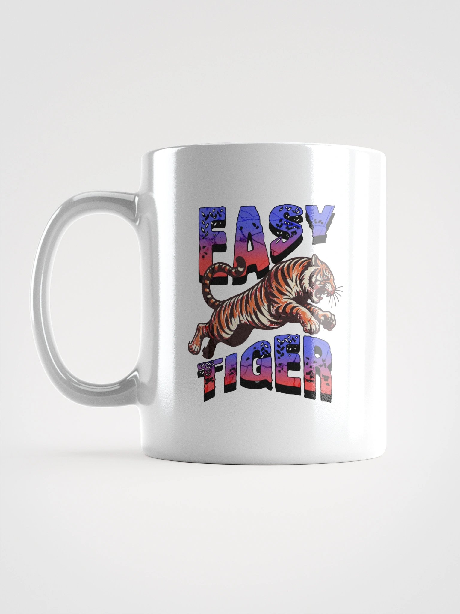 Easy Tiger Leaping White Glossy Mug product image (11)
