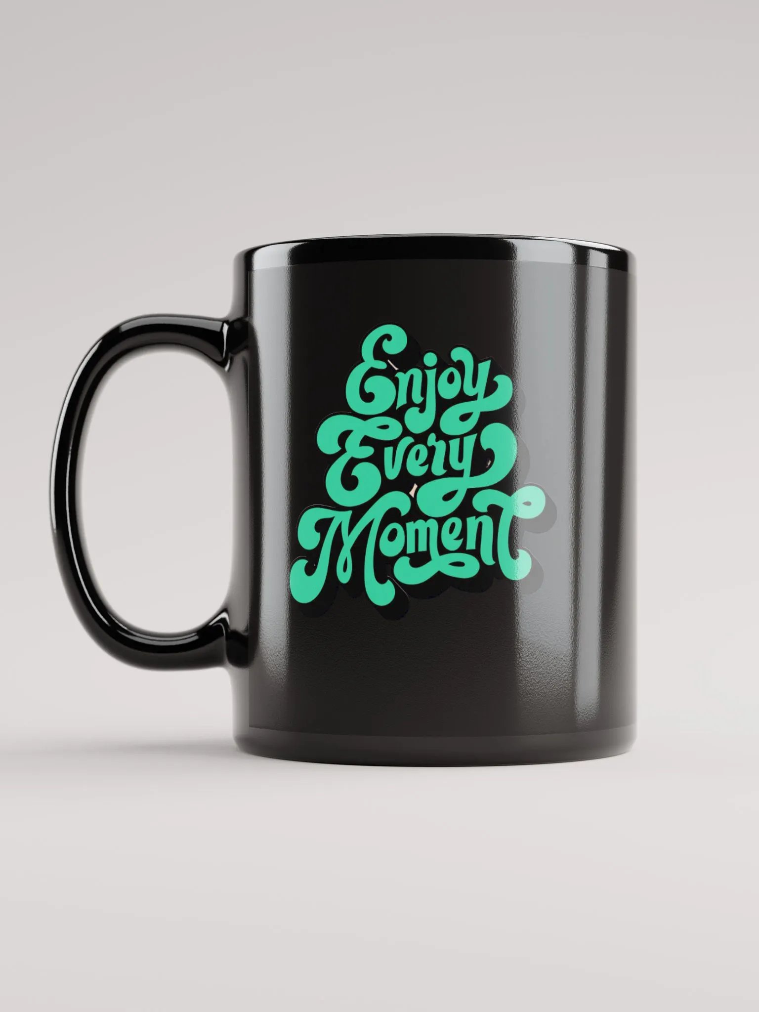 Enjoy Every Moment Black Glossy Mug product image (6)