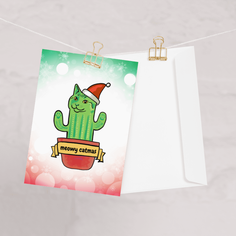 Meowy Catmas Holiday Card product image (2)